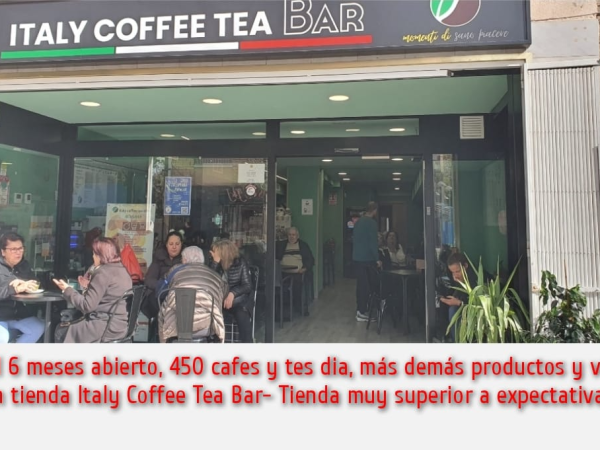 150 bebidas , café, te, tisanas, chocolates en capsulas y granel en exclusiva de Italia en su local y 25 tipos de comida Piadinas exclusivas