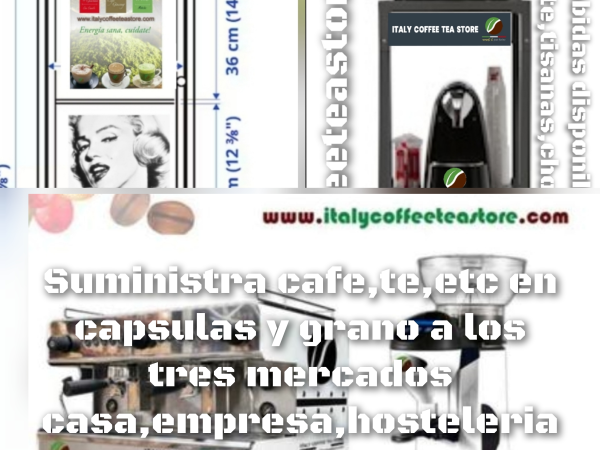 Gran oportunidad de Italia. Suministra a los tres mercados café y te, etc., capsulas y granel, a empresas, casas, hostelería, método win to win. 